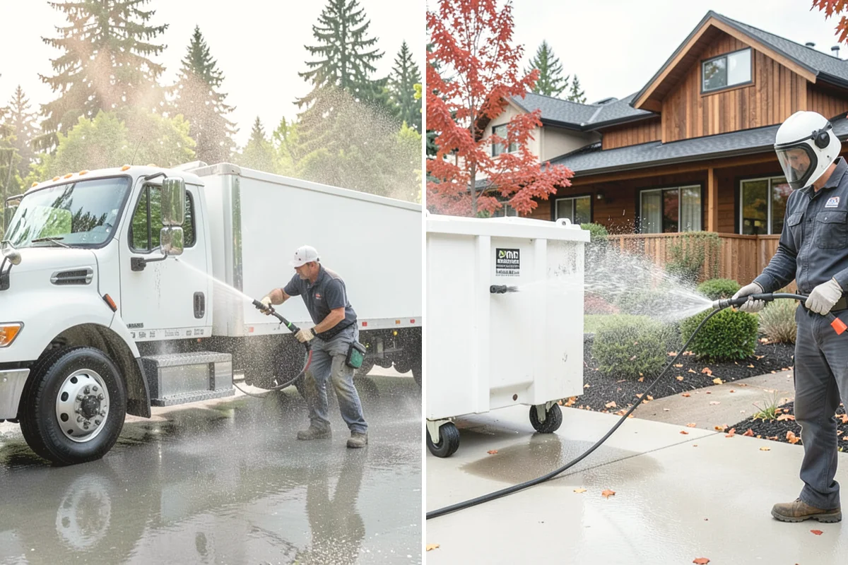 Medical Facility Exterior Cleaning in Carbonado, Pierce County, WA - Cordon off work zones and protect landscaping and entry mats