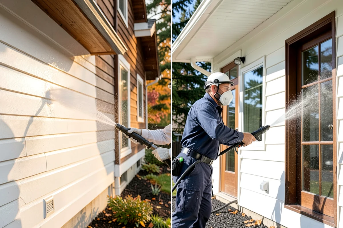 Medical Facility Exterior Cleaning in Clyde Hill, King County, WA - Cordon off work zones and protect landscaping and entry mats