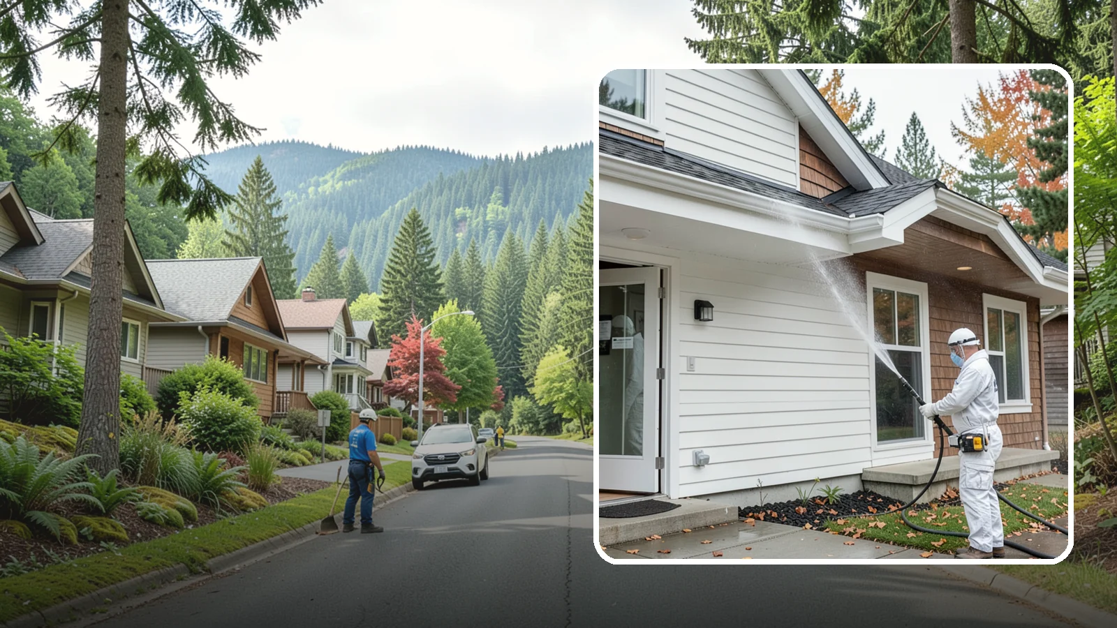 Medical Facility Exterior Cleaning in Darrington, Snohomish County, WA - Sanitizing exterior wash for clinics and medical offices that removes biofilm, mildew, and grime from entrances, walkways, and...