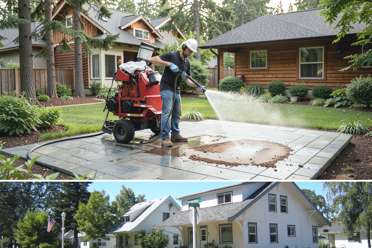Medical Facility Exterior Cleaning in DuPont, Pierce County, WA - Twice a year, ideally in spring and fall, keeps a medical exterior consistently clean given the Northwest's long damp seasons.