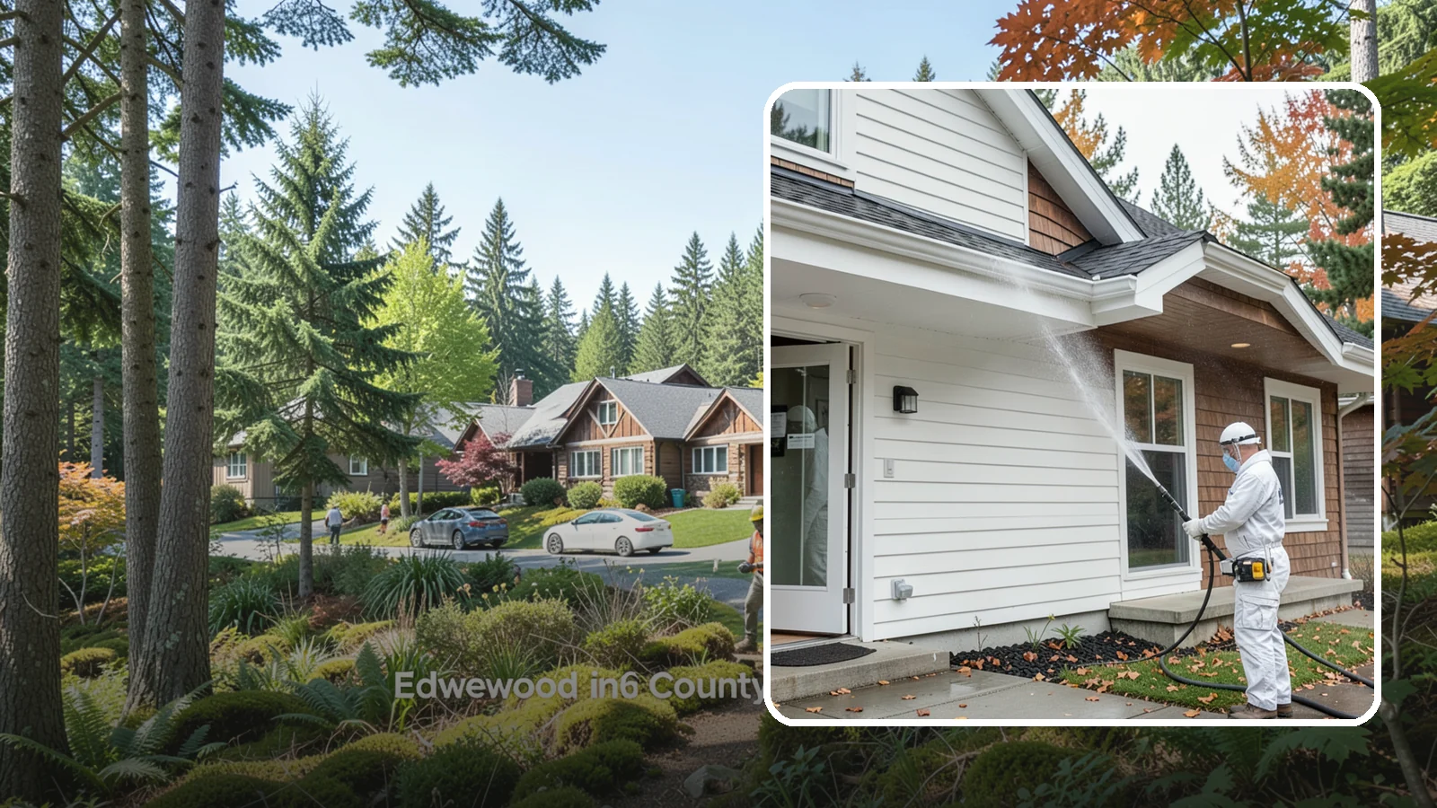 Medical Facility Exterior Cleaning in Edgewood, Pierce County, WA - Sanitizing exterior wash for clinics and medical offices that removes biofilm, mildew, and grime from entrances, walkways, and...
