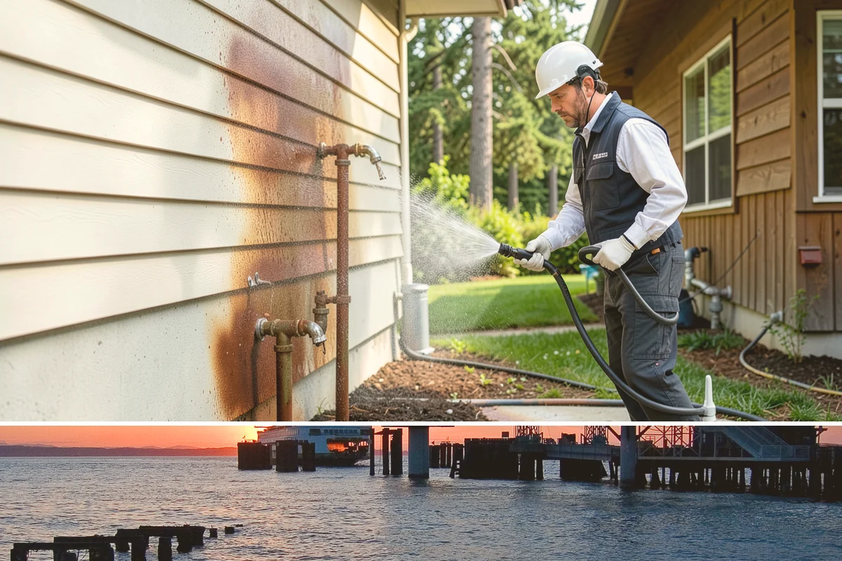 Medical Facility Exterior Cleaning in Edmonds, Snohomish County, WA - Twice a year, ideally in spring and fall, keeps a medical exterior consistently clean given the Northwest's long damp seasons.