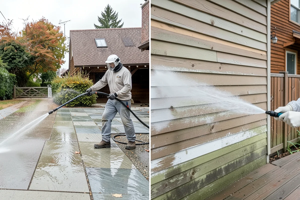 Medical Facility Exterior Cleaning in Federal Way, King County, WA - Cordon off work zones and protect landscaping and entry mats