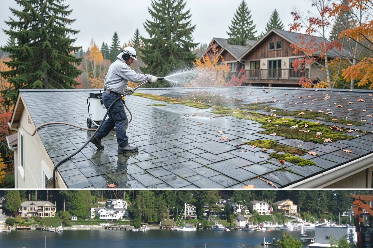 Medical Facility Exterior Cleaning in Gig Harbor, Pierce County, WA - Twice a year, ideally in spring and fall, keeps a medical exterior consistently clean given the Northwest's long damp seasons.