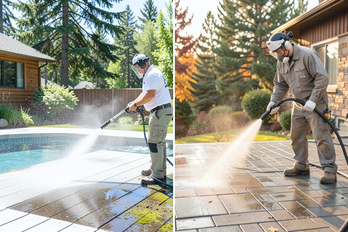 Medical Facility Exterior Cleaning in Hamilton, Skagit County, WA - Cordon off work zones and protect landscaping and entry mats