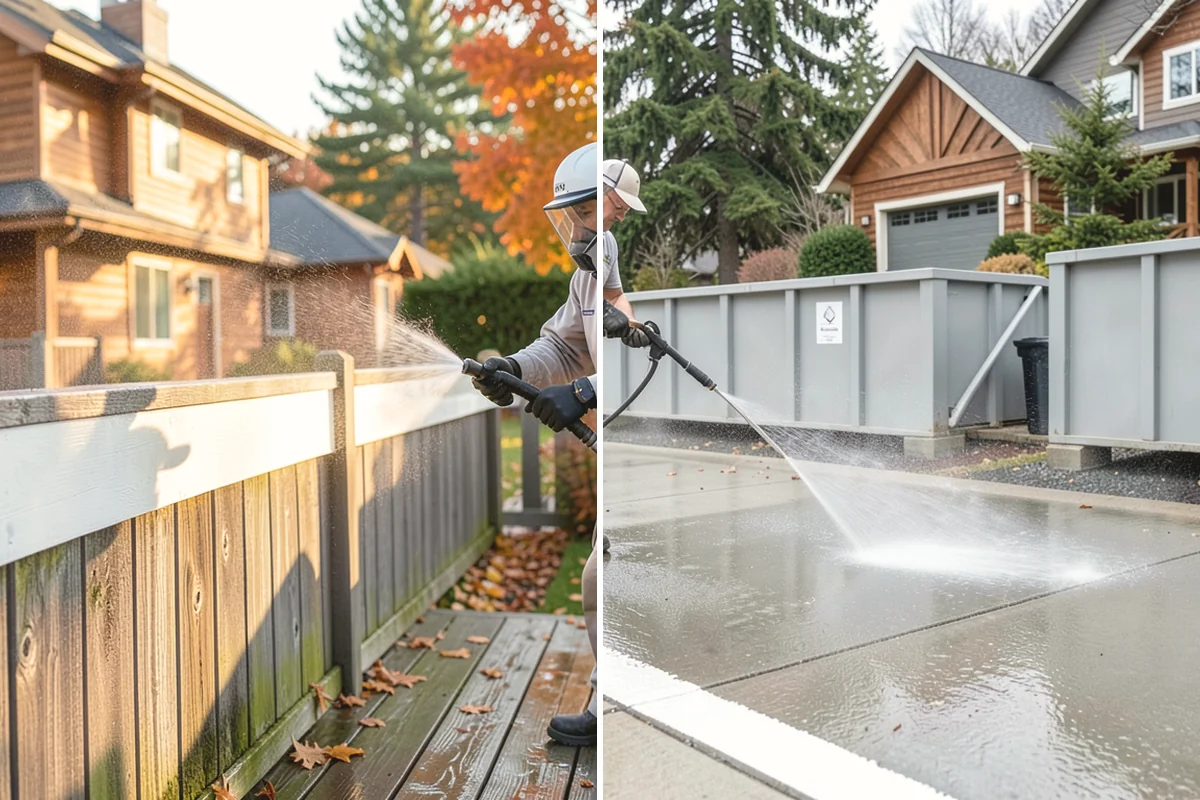Medical Facility Exterior Cleaning in Issaquah, King County, WA - Cordon off work zones and protect landscaping and entry mats