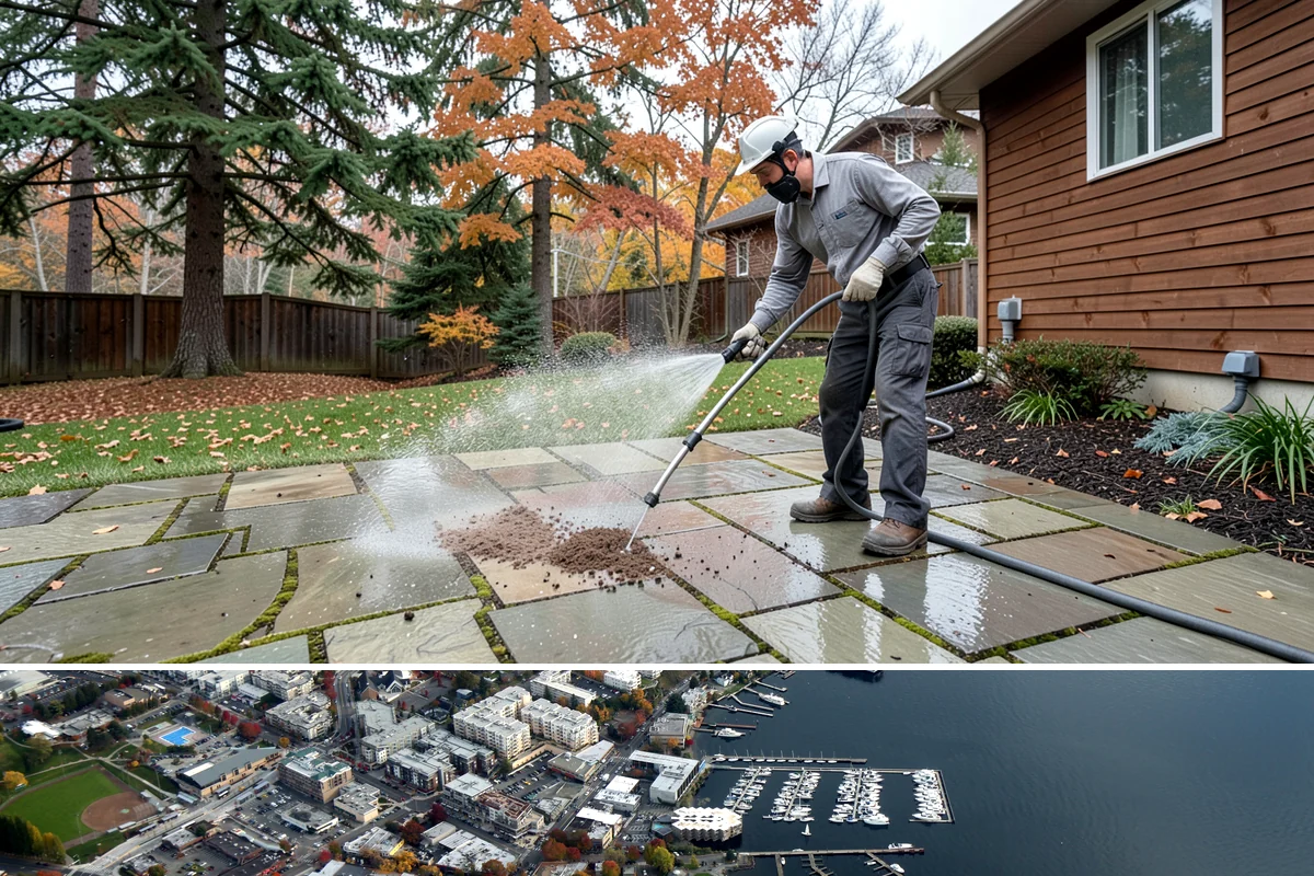 Medical Facility Exterior Cleaning in Kirkland, King County, WA - Twice a year, ideally in spring and fall, keeps a medical exterior consistently clean given the Northwest's long damp seasons.