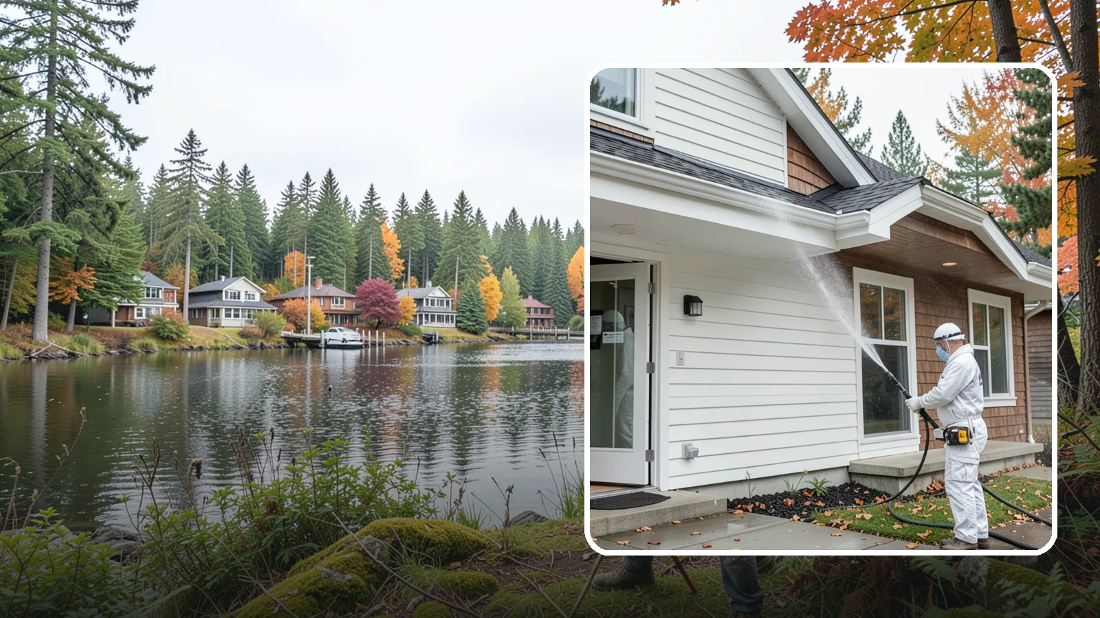Medical Facility Exterior Cleaning in La Conner, Skagit County, WA - Sanitizing exterior wash for clinics and medical offices that removes biofilm, mildew, and grime from entrances, walkways, and...