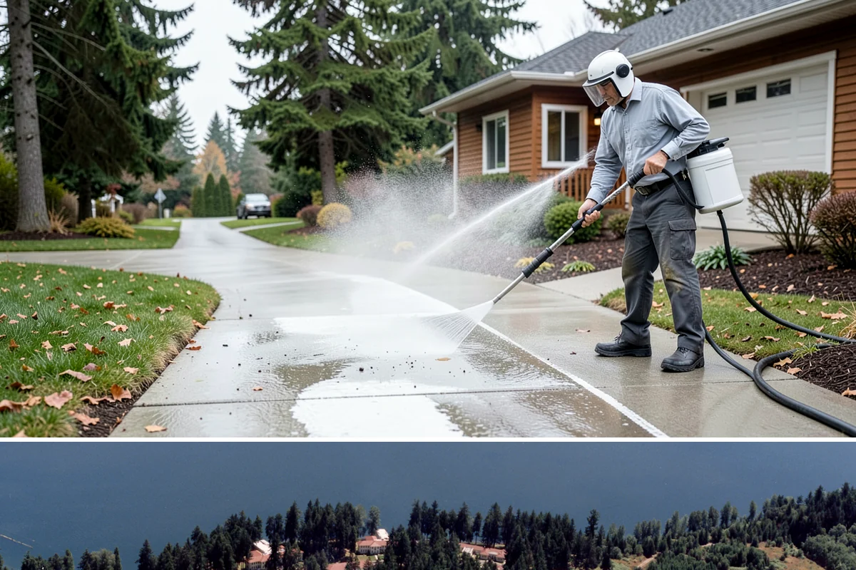 Medical Facility Exterior Cleaning in Lakewood, Pierce County, WA - Twice a year, ideally in spring and fall, keeps a medical exterior consistently clean given the Northwest's long damp seasons.