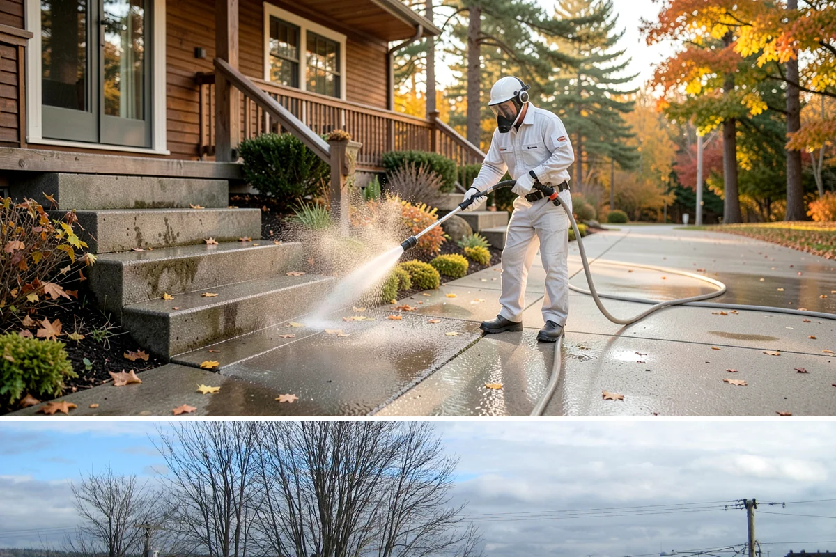 Medical Facility Exterior Cleaning in Langley, Island County, WA - Twice a year, ideally in spring and fall, keeps a medical exterior consistently clean given the Northwest's long damp seasons.