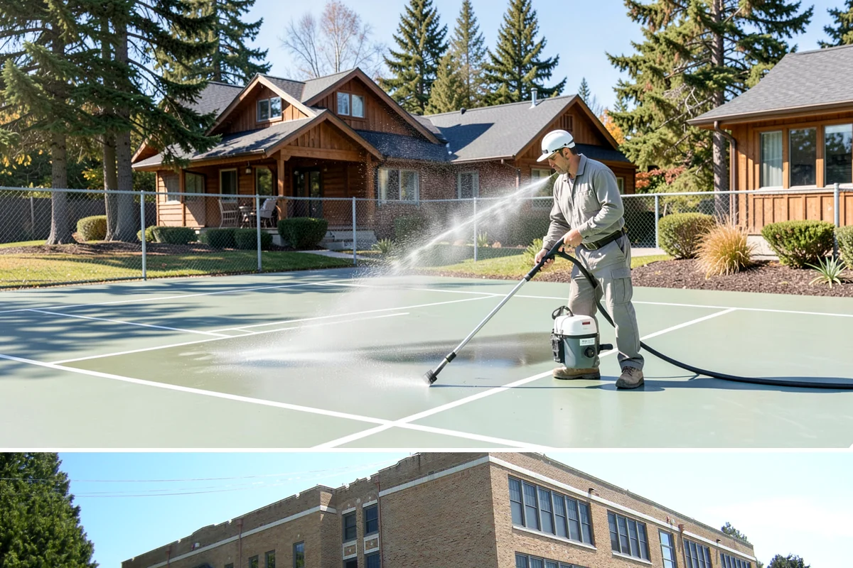 Medical Facility Exterior Cleaning in Maple Valley, King County, WA - Twice a year, ideally in spring and fall, keeps a medical exterior consistently clean given the Northwest's long damp seasons.