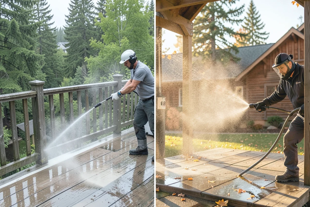 Medical Facility Exterior Cleaning in Medina, King County, WA - Cordon off work zones and protect landscaping and entry mats
