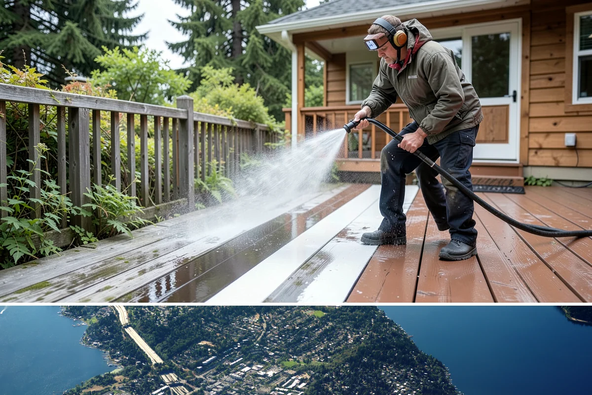 Medical Facility Exterior Cleaning in Mercer Island, King County, WA - Twice a year, ideally in spring and fall, keeps a medical exterior consistently clean given the Northwest's long damp seasons.