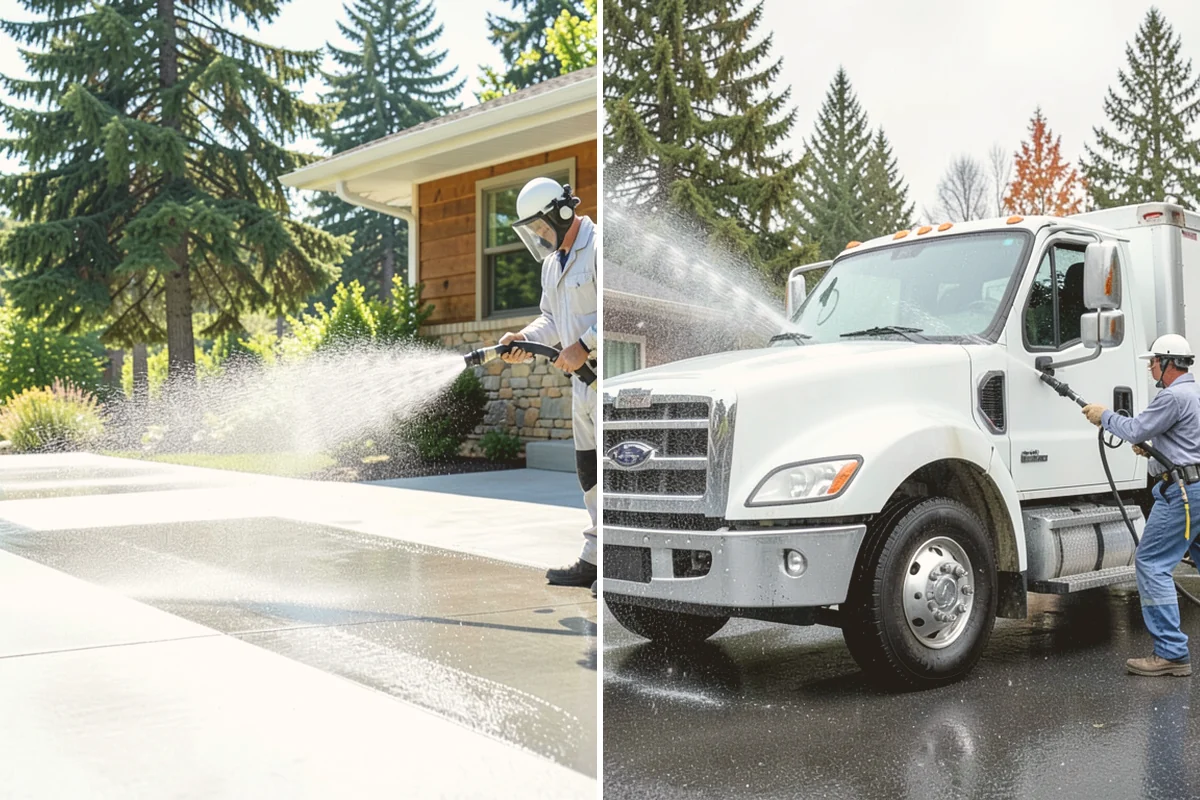 Medical Facility Exterior Cleaning in Mount Vernon, Skagit County, WA - Cordon off work zones and protect landscaping and entry mats