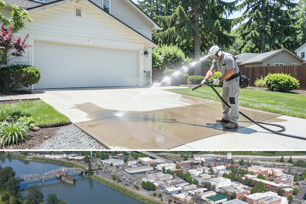 Medical Facility Exterior Cleaning in Mount Vernon, Skagit County, WA - Twice a year, ideally in spring and fall, keeps a medical exterior consistently clean given the Northwest's long damp seasons.
