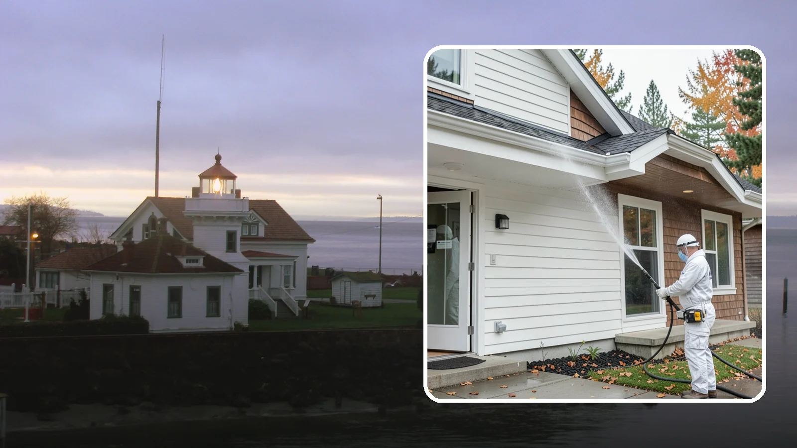 Medical Facility Exterior Cleaning in Mukilteo, Snohomish County, WA - Sanitizing exterior wash for clinics and medical offices that removes biofilm, mildew, and grime from entrances, walkways, and...
