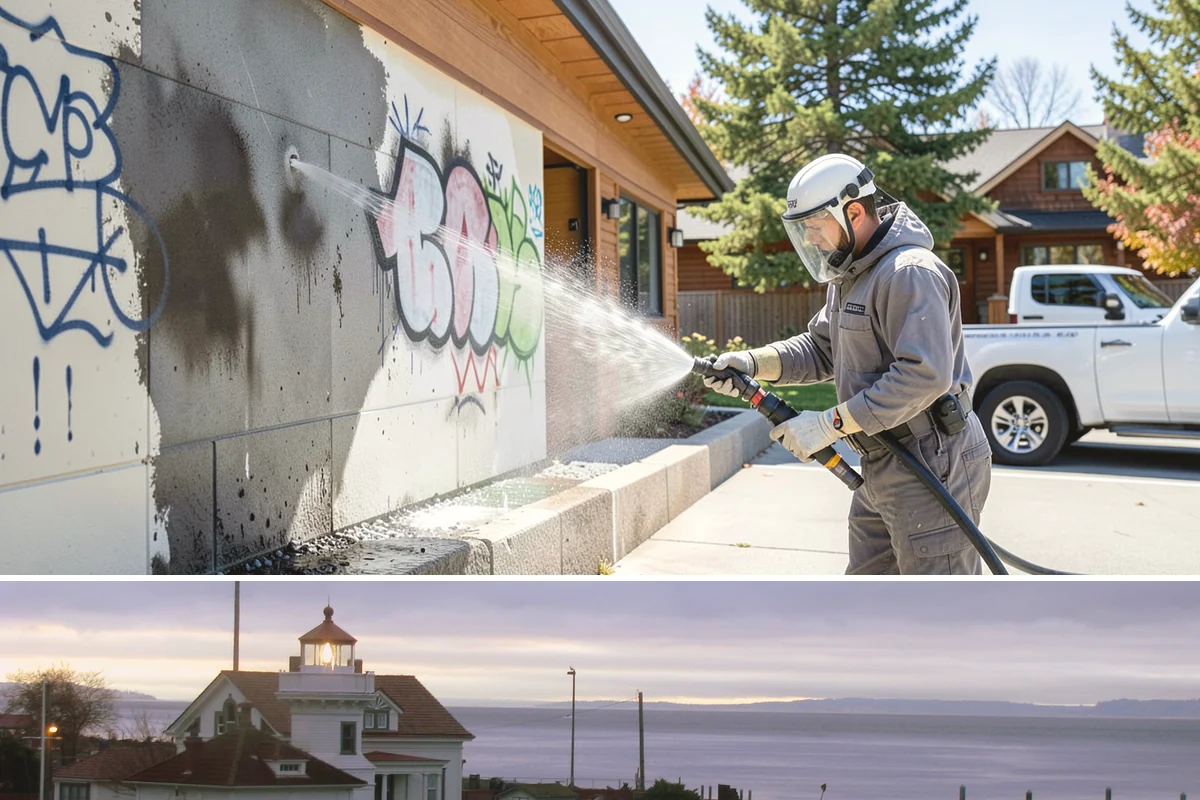 Medical Facility Exterior Cleaning in Mukilteo, Snohomish County, WA - Twice a year, ideally in spring and fall, keeps a medical exterior consistently clean given the Northwest's long damp seasons.