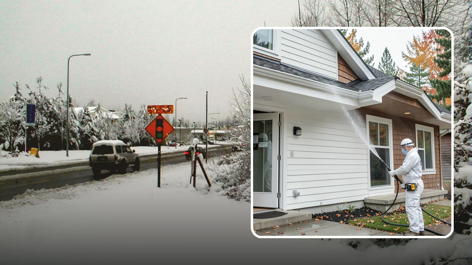 Medical Facility Exterior Cleaning in Newcastle, King County, WA - Sanitizing exterior wash for clinics and medical offices that removes biofilm, mildew, and grime from entrances, walkways, and...