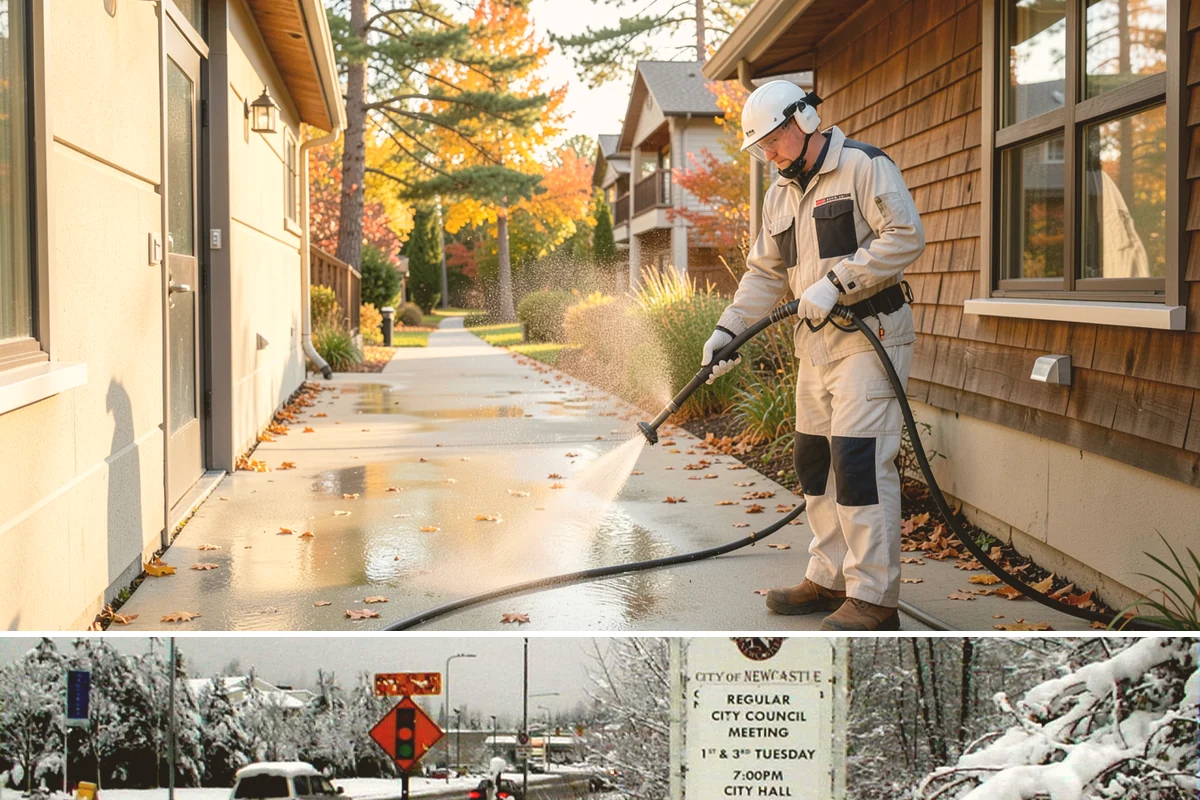Medical Facility Exterior Cleaning in Newcastle, King County, WA - Twice a year, ideally in spring and fall, keeps a medical exterior consistently clean given the Northwest's long damp seasons.