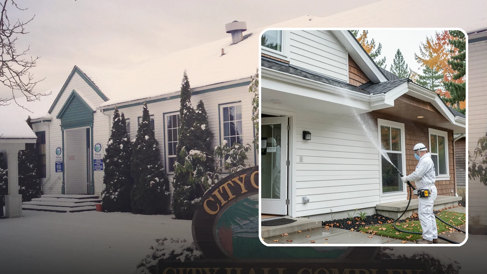 Medical Facility Exterior Cleaning in Pacific, King County, WA - Sanitizing exterior wash for clinics and medical offices that removes biofilm, mildew, and grime from entrances, walkways, and...