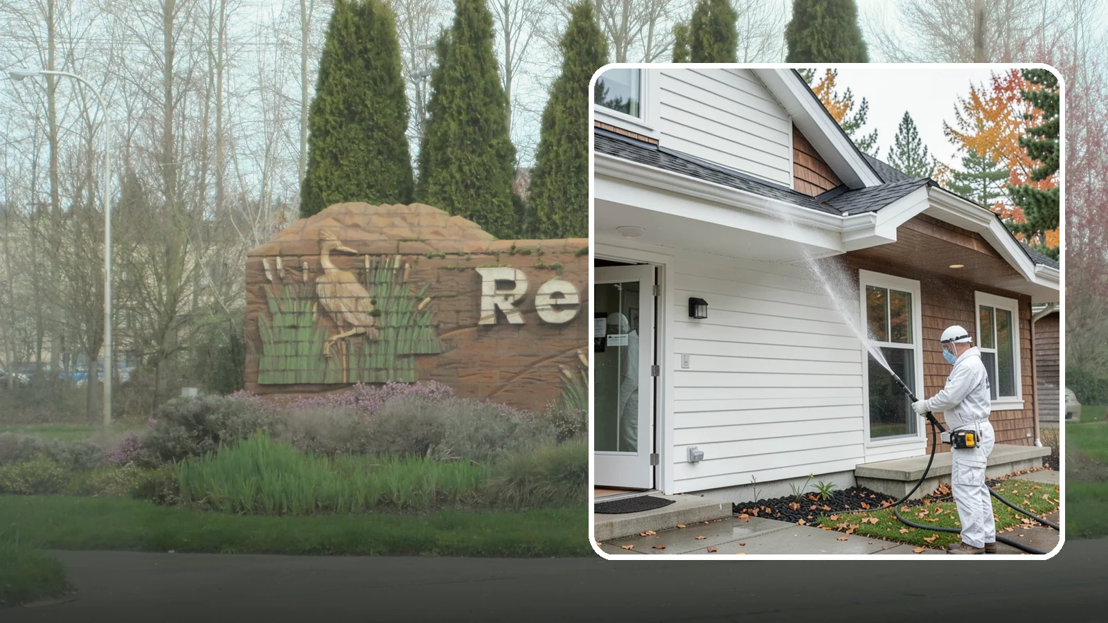 Medical Facility Exterior Cleaning in Renton, King County, WA - Sanitizing exterior wash for clinics and medical offices that removes biofilm, mildew, and grime from entrances, walkways, and...