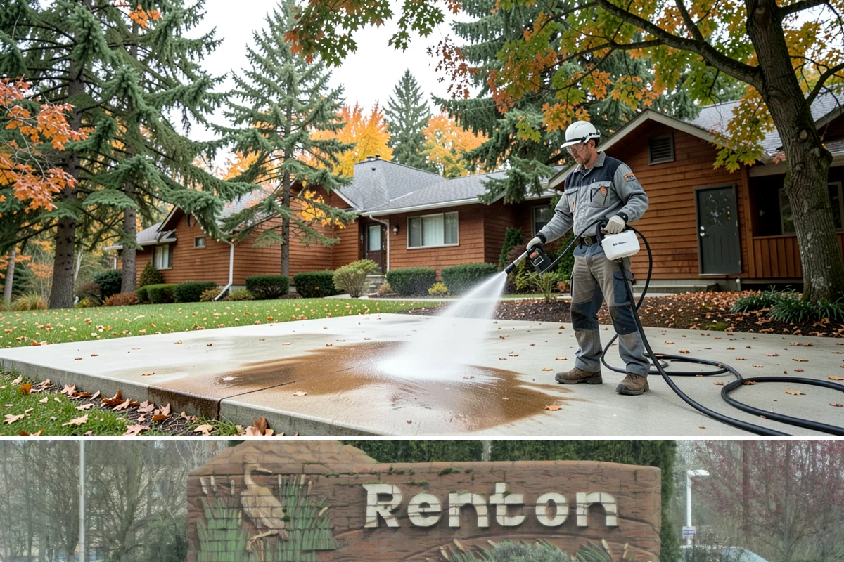 Medical Facility Exterior Cleaning in Renton, King County, WA - Twice a year, ideally in spring and fall, keeps a medical exterior consistently clean given the Northwest's long damp seasons.