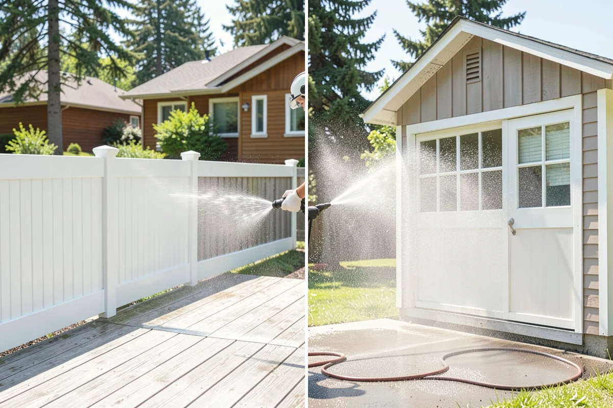 Medical Facility Exterior Cleaning in Ruston, Pierce County, WA - Cordon off work zones and protect landscaping and entry mats