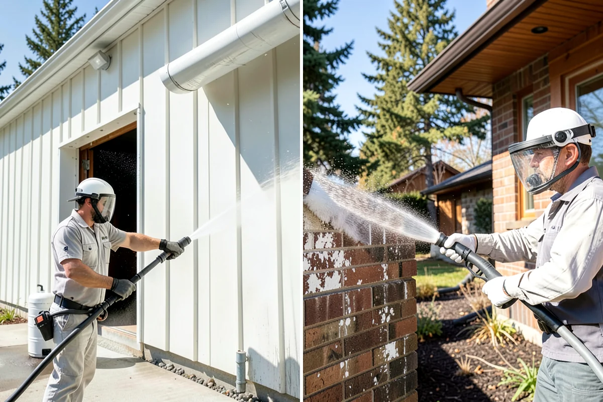 Medical Facility Exterior Cleaning in SeaTac, King County, WA - Cordon off work zones and protect landscaping and entry mats