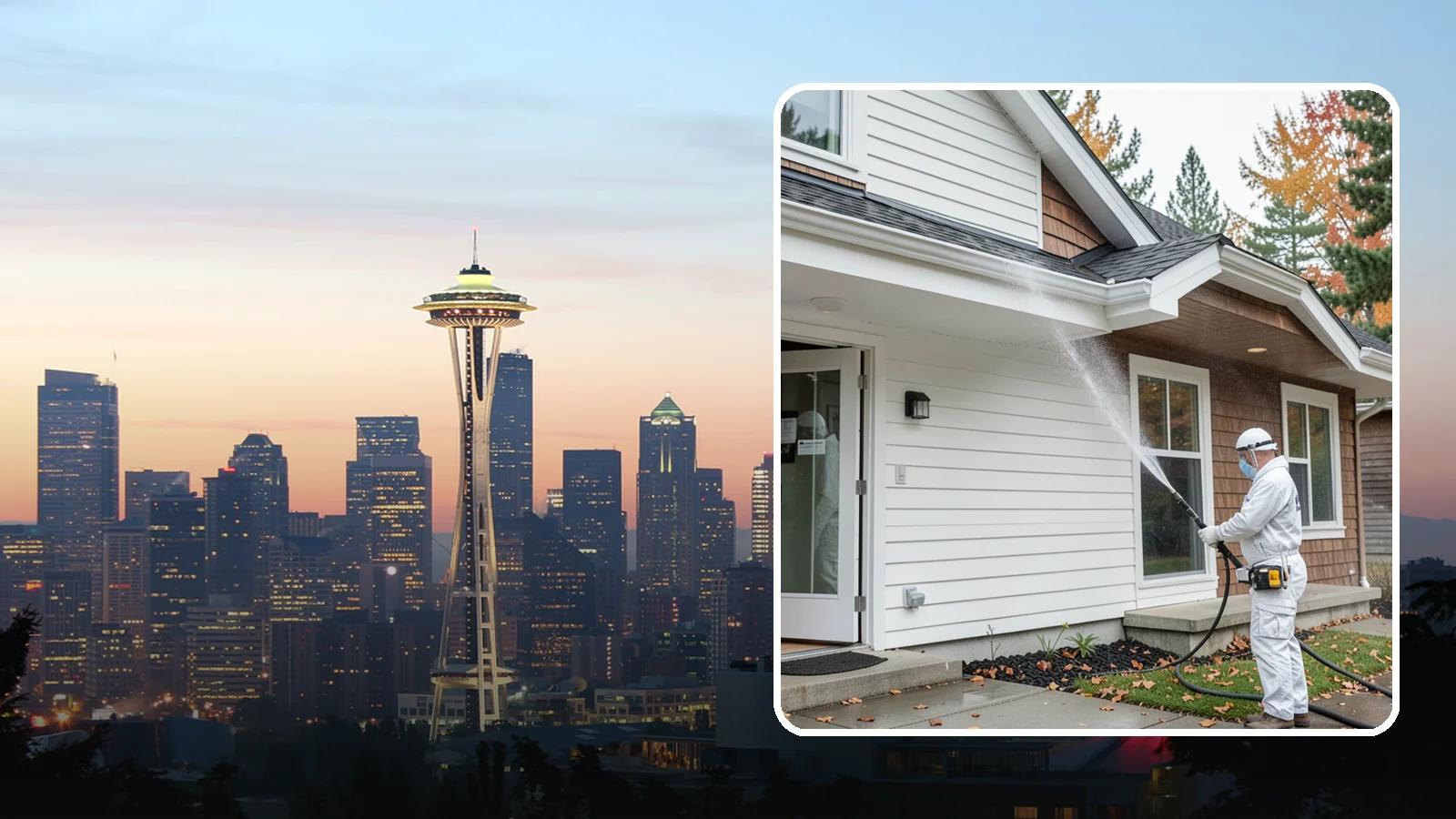 Medical Facility Exterior Cleaning in Seattle, King County, WA - Sanitizing exterior wash for clinics and medical offices that removes biofilm, mildew, and grime from entrances, walkways, and...