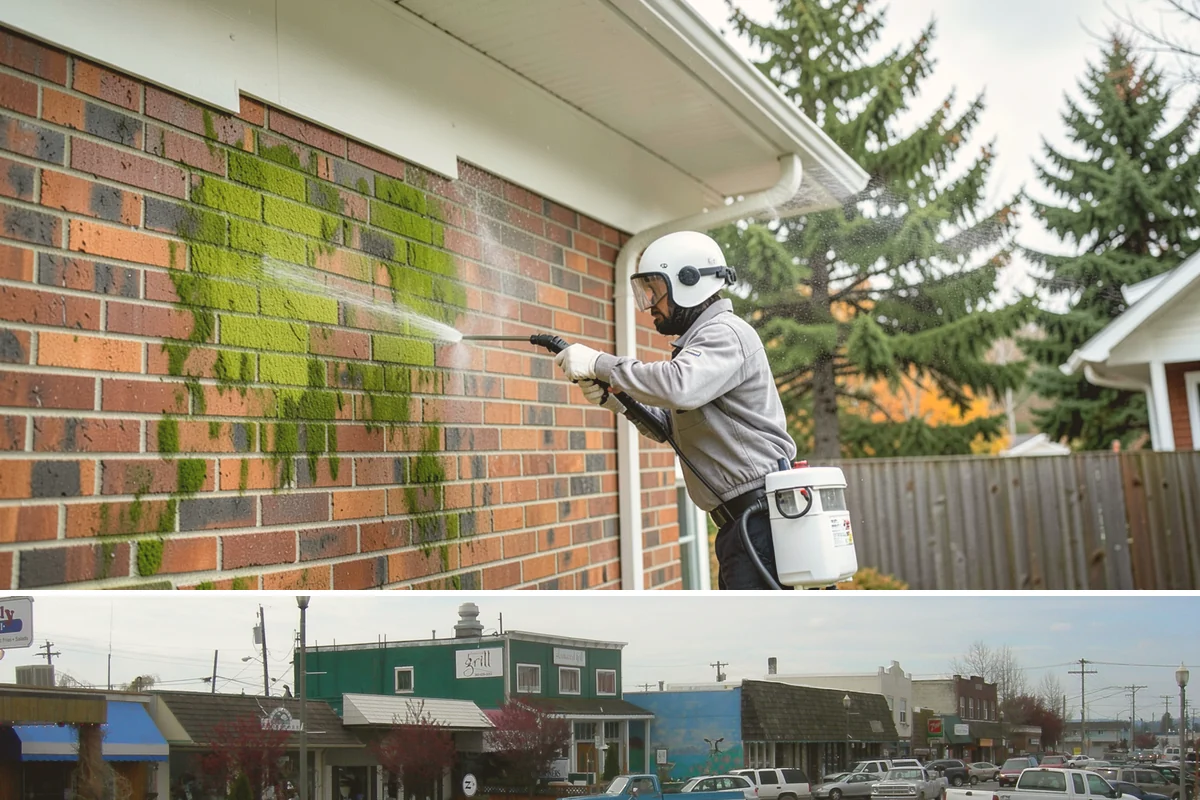 Medical Facility Exterior Cleaning in Stanwood, Snohomish County, WA - Twice a year, ideally in spring and fall, keeps a medical exterior consistently clean given the Northwest's long damp seasons.