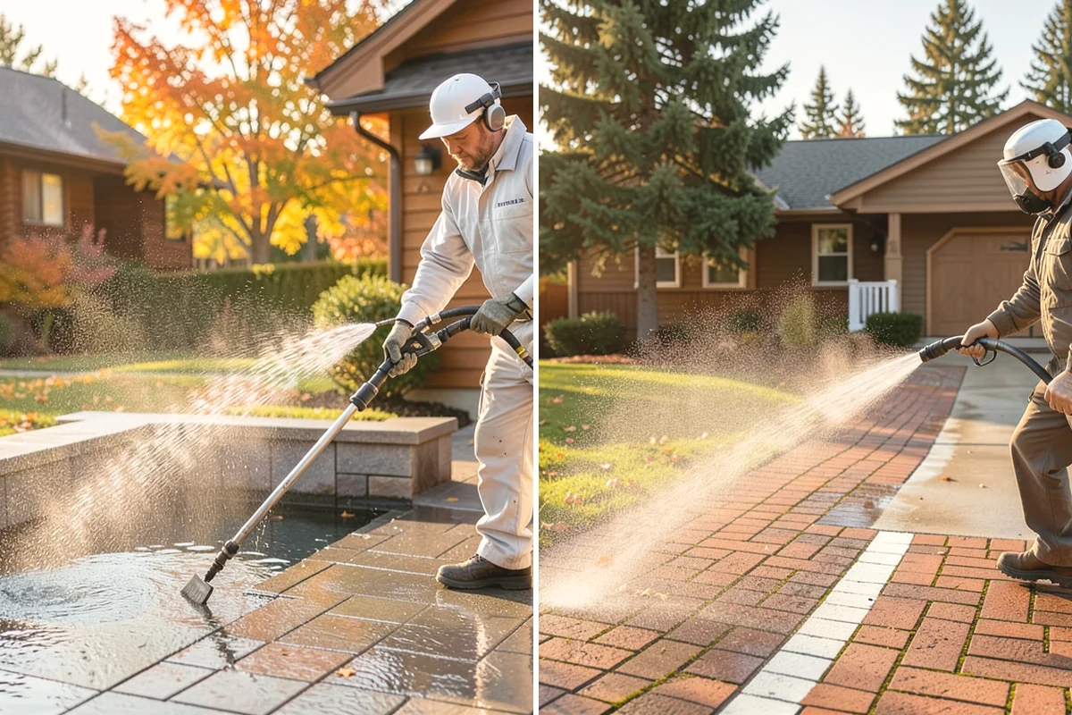 Medical Facility Exterior Cleaning in Tukwila, King County, WA - Cordon off work zones and protect landscaping and entry mats
