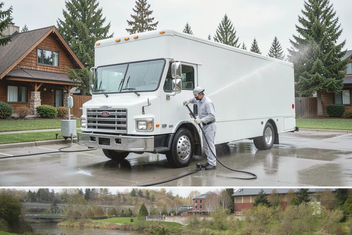 Medical Facility Exterior Cleaning in Tukwila, King County, WA - Twice a year, ideally in spring and fall, keeps a medical exterior consistently clean given the Northwest's long damp seasons.