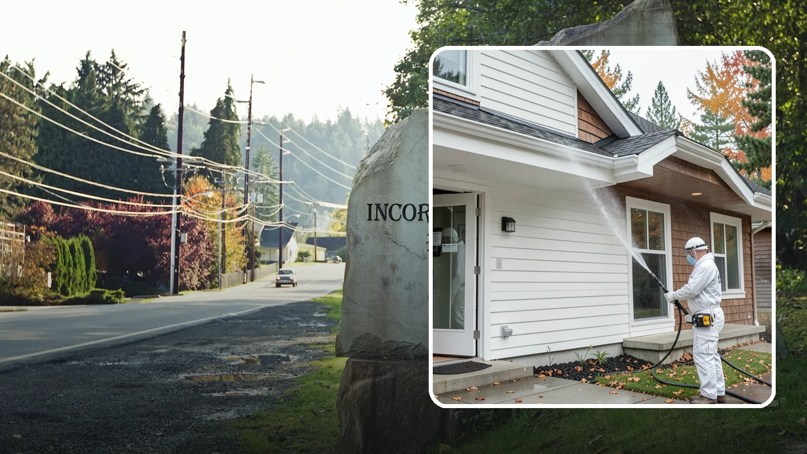 Medical Facility Exterior Cleaning in Wilkeson, Pierce County, WA - Sanitizing exterior wash for clinics and medical offices that removes biofilm, mildew, and grime from entrances, walkways, and...
