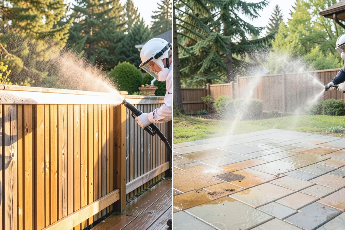 Medical Facility Exterior Cleaning in Wilkeson, Pierce County, WA - Cordon off work zones and protect landscaping and entry mats