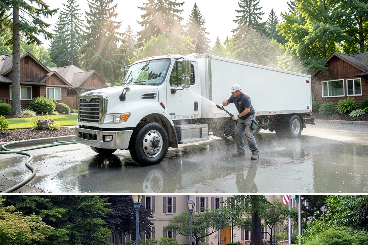 Medical Facility Exterior Cleaning in Woodinville, King County, WA - Twice a year, ideally in spring and fall, keeps a medical exterior consistently clean given the Northwest's long damp seasons.