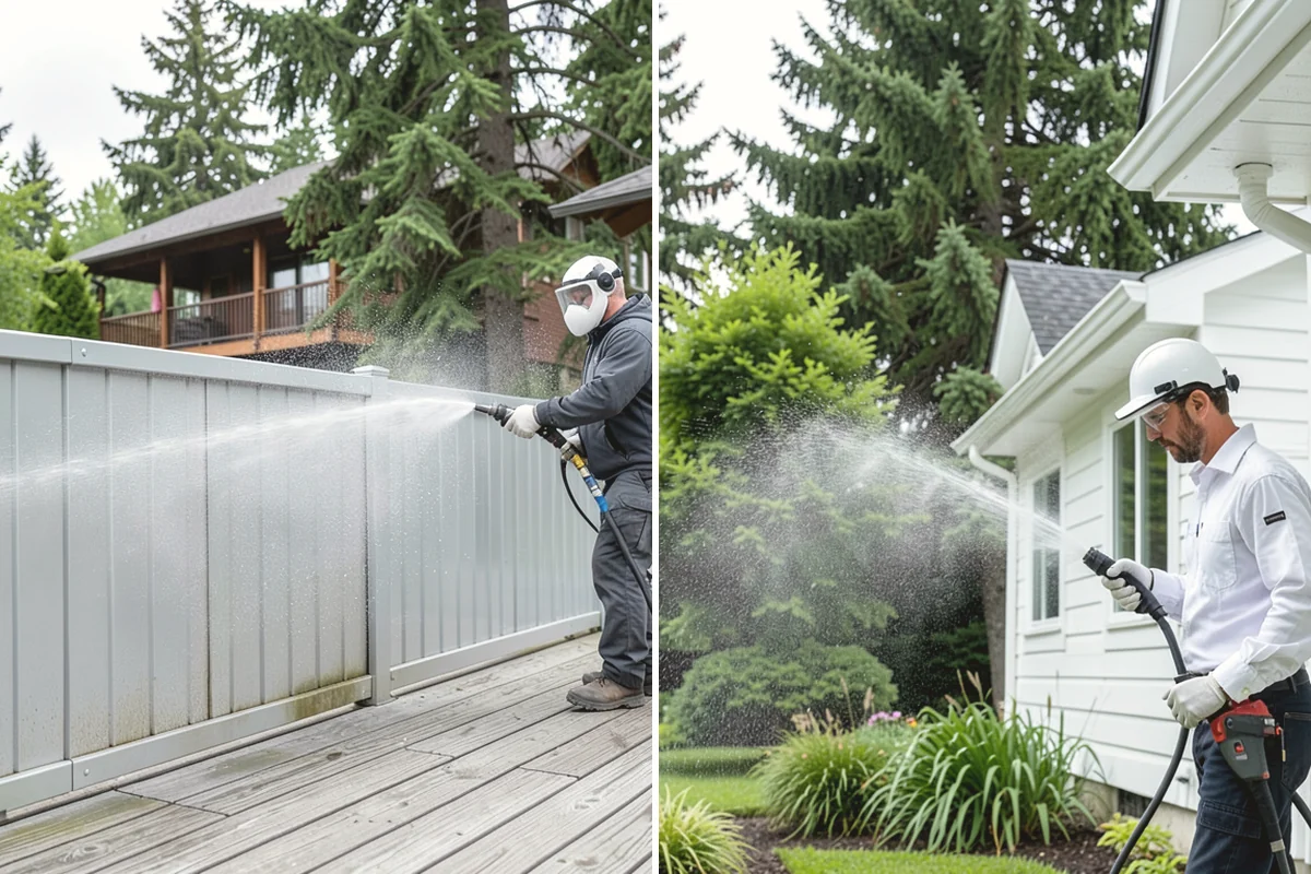Medical Facility Exterior Cleaning in Yarrow Point, King County, WA - Cordon off work zones and protect landscaping and entry mats