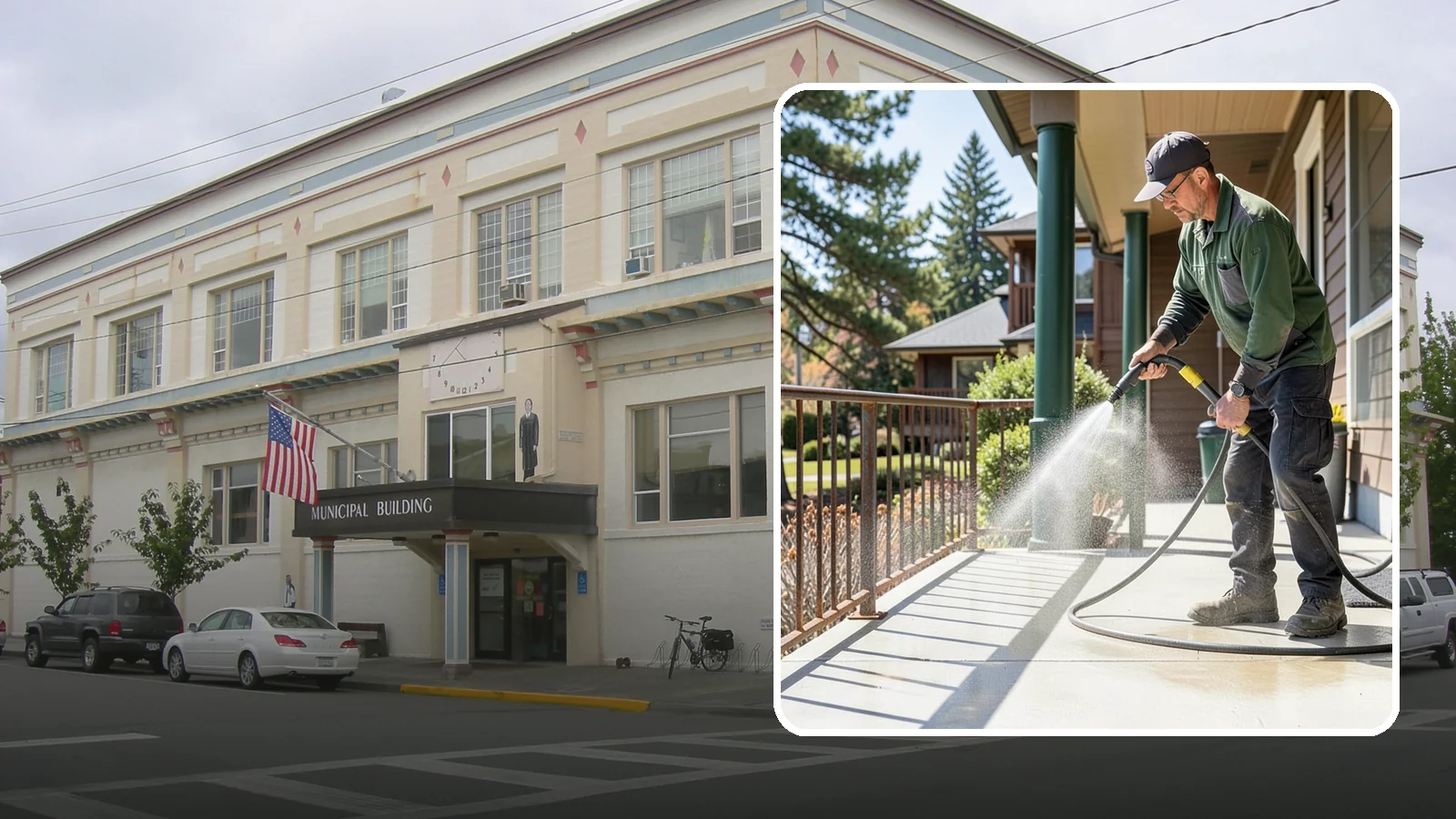 Metal Cleaning in Anacortes, Skagit County, WA - Gentle cleaning of exterior metal surfaces and railings that removes grime, oxidation film, and staining without scratching.