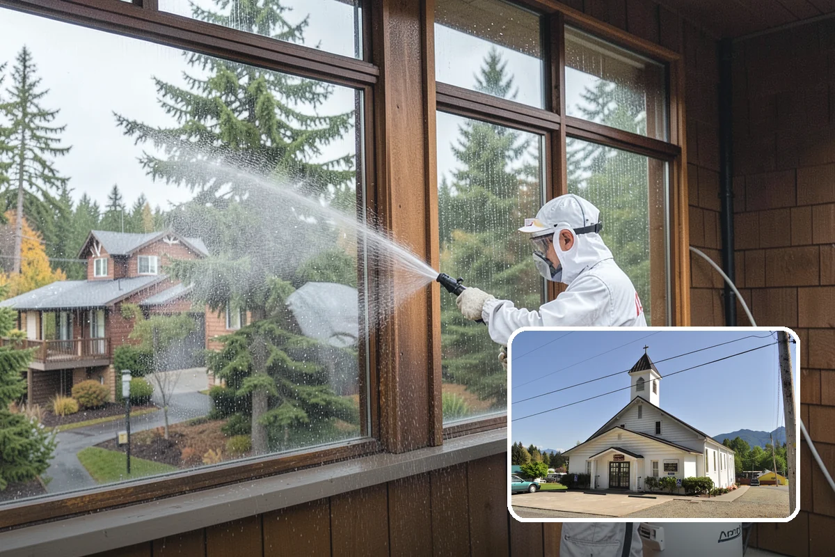 Metal Cleaning in Concrete, Skagit County, WA - Lifts grime and oxidation film from exterior metal