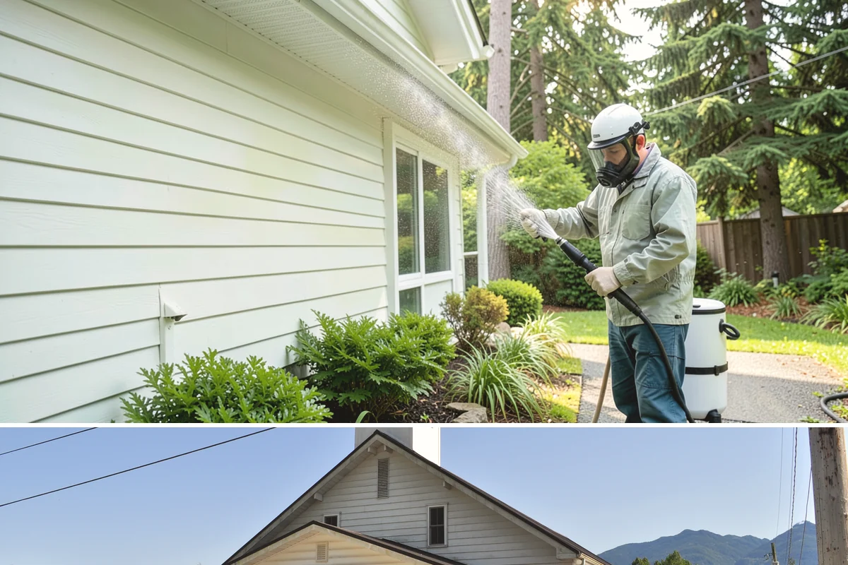 Metal Cleaning in Concrete, Skagit County, WA - Clean exterior metal in late spring to remove the film that builds through the damp winter and to slow seasonal corrosion.