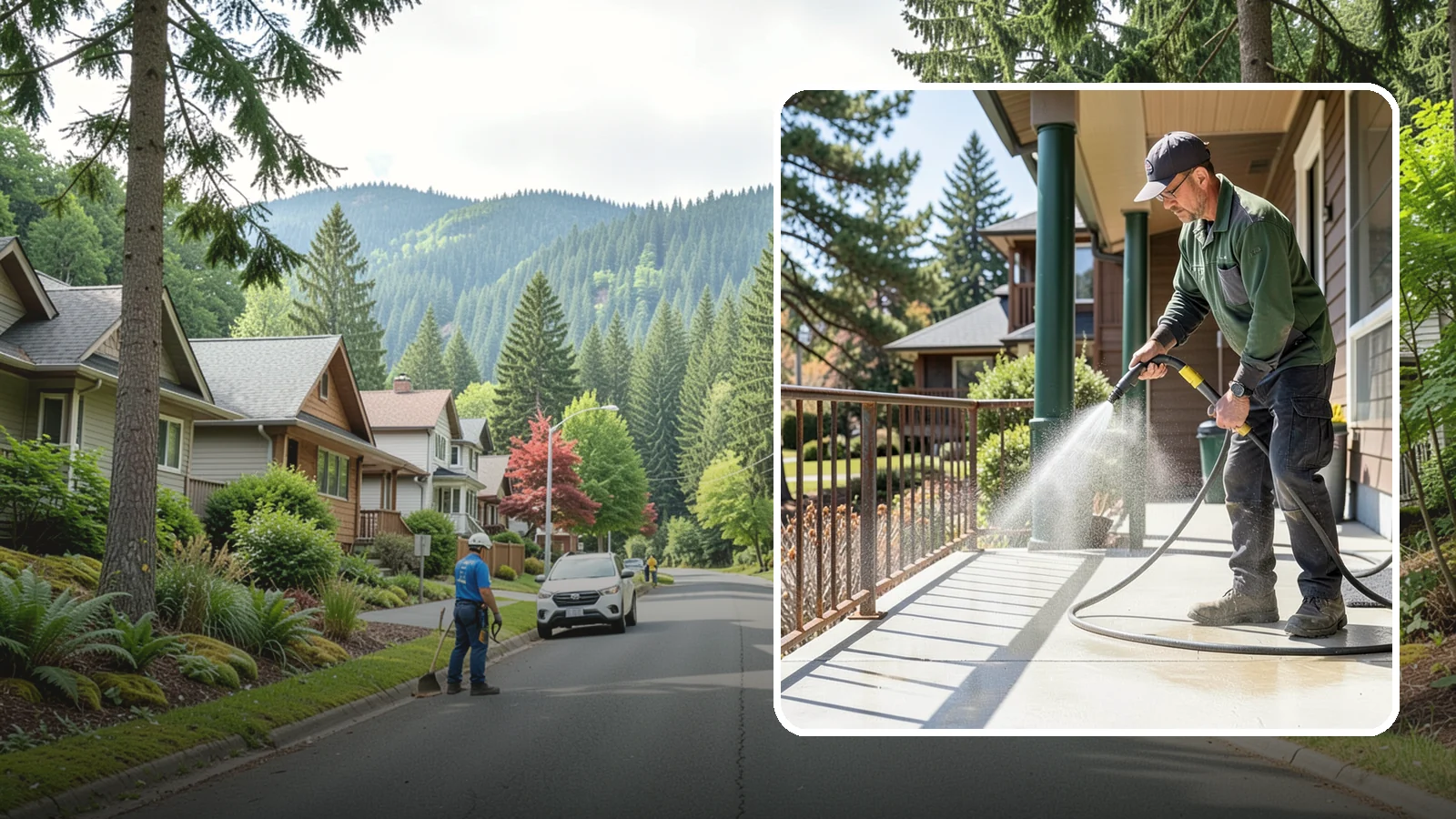Metal Cleaning in Darrington, Snohomish County, WA - Gentle cleaning of exterior metal surfaces and railings that removes grime, oxidation film, and staining without scratching.