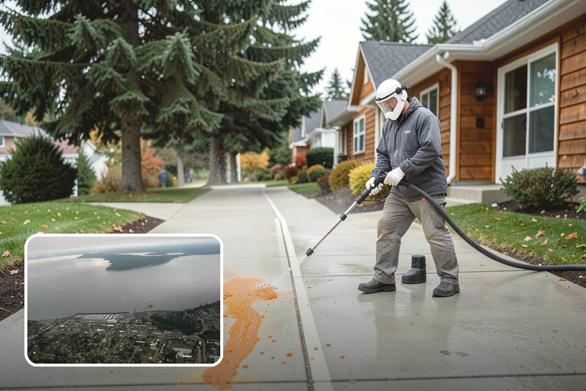 Metal Cleaning in Des Moines, King County, WA - Lifts grime and oxidation film from exterior metal