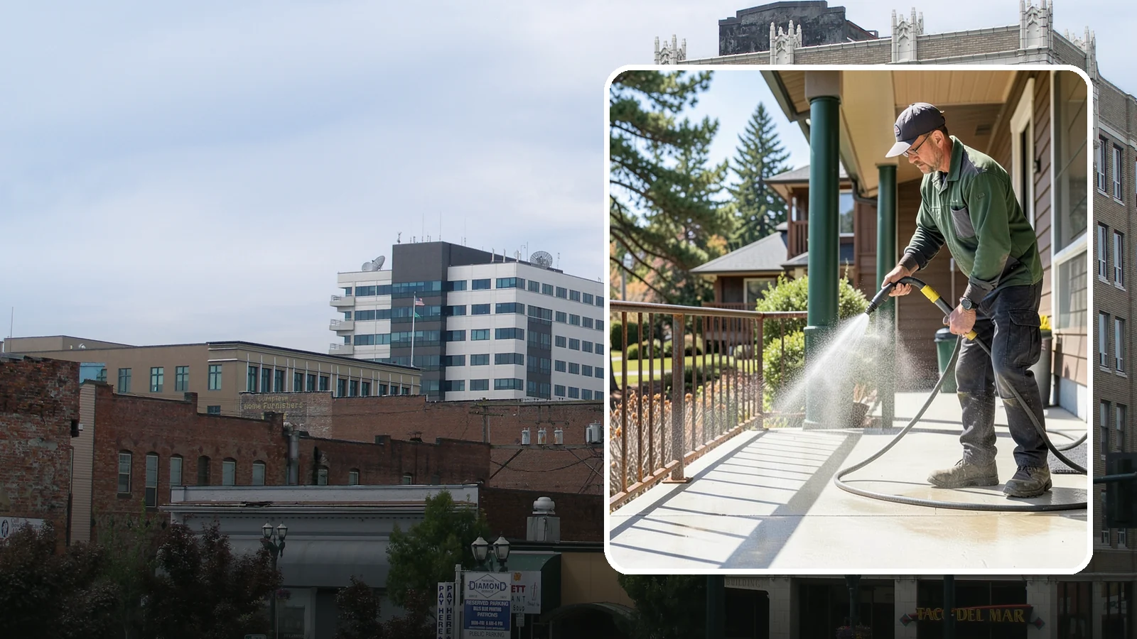 Metal Cleaning in Everett, Snohomish County, WA - Gentle cleaning of exterior metal surfaces and railings that removes grime, oxidation film, and staining without scratching.