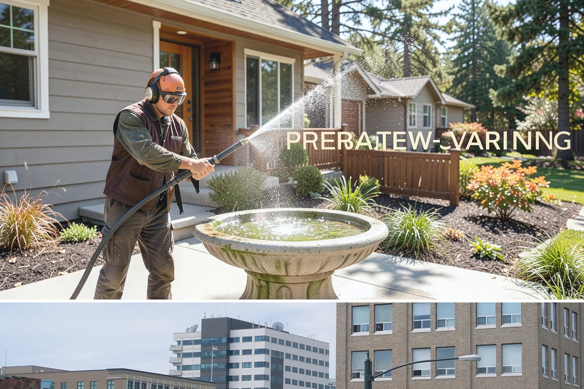 Metal Cleaning in Everett, Snohomish County, WA - Clean exterior metal in late spring to remove the film that builds through the damp winter and to slow seasonal corrosion.