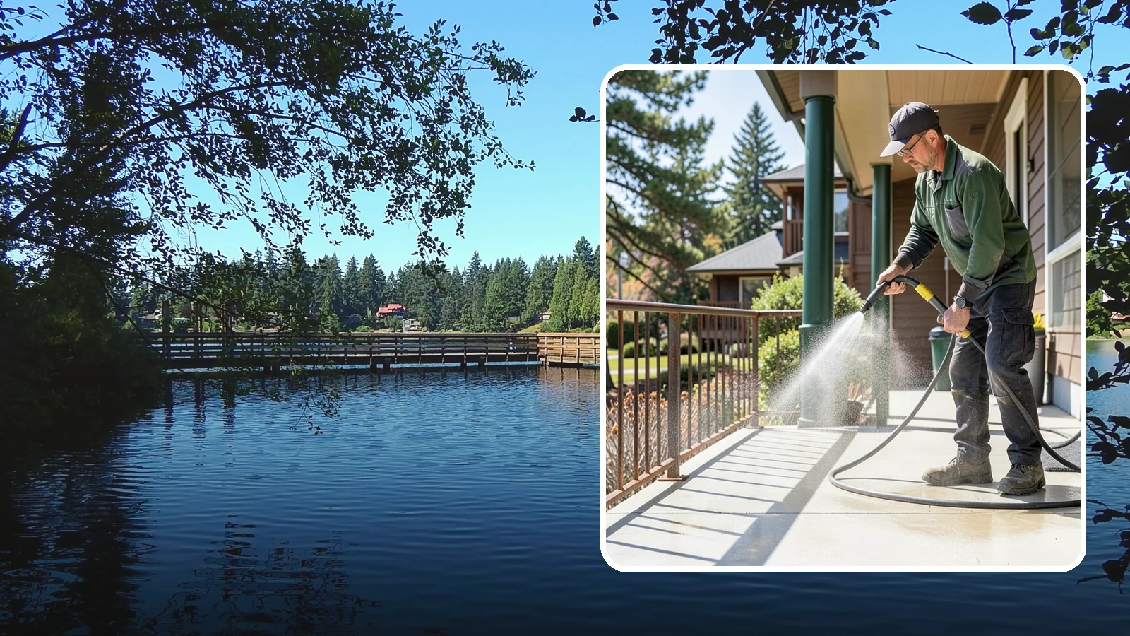 Metal Cleaning in Federal Way, King County, WA - Gentle cleaning of exterior metal surfaces and railings that removes grime, oxidation film, and staining without scratching.