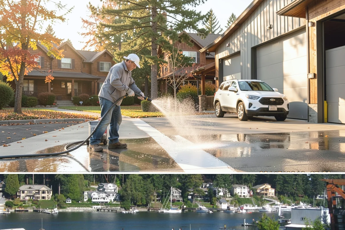 Metal Cleaning in Gig Harbor, Pierce County, WA - Clean exterior metal in late spring to remove the film that builds through the damp winter and to slow seasonal corrosion.