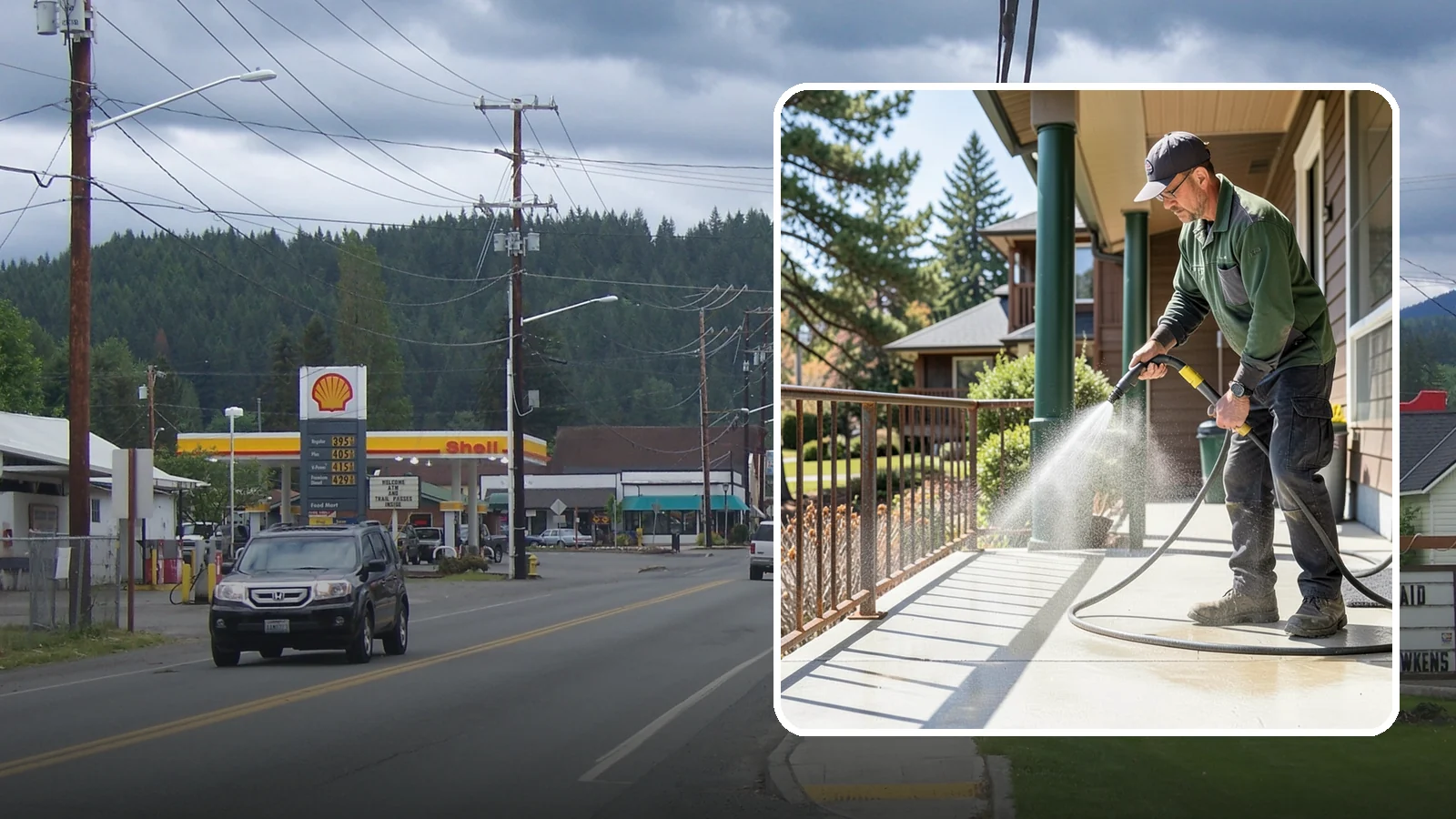 Metal Cleaning in Granite Falls, Snohomish County, WA - Gentle cleaning of exterior metal surfaces and railings that removes grime, oxidation film, and staining without scratching.
