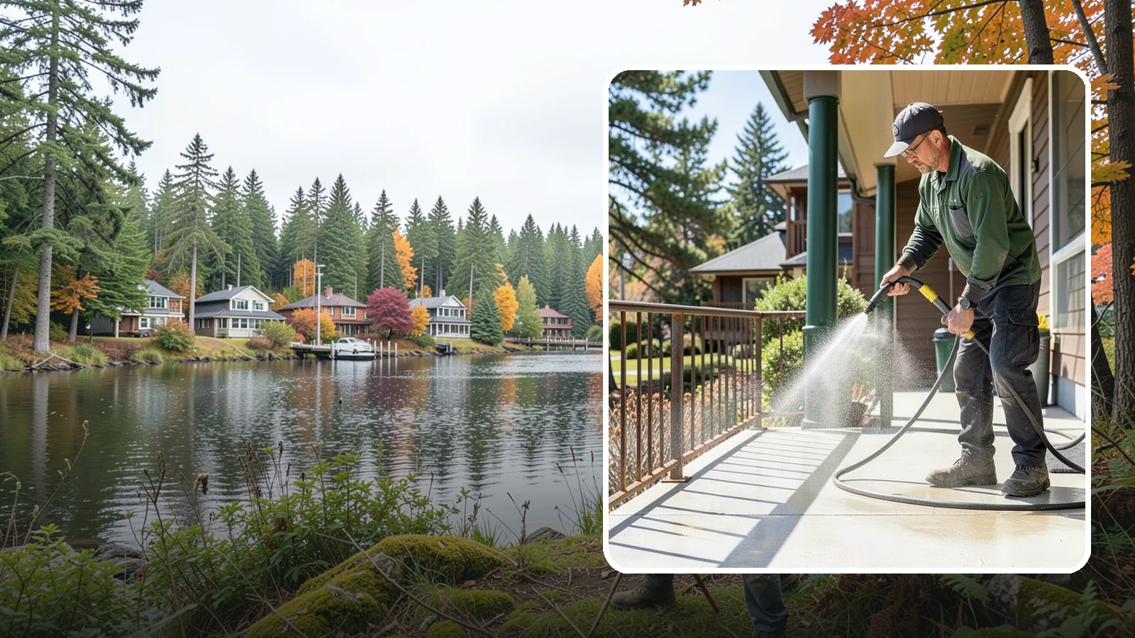Metal Cleaning in La Conner, Skagit County, WA - Gentle cleaning of exterior metal surfaces and railings that removes grime, oxidation film, and staining without scratching.