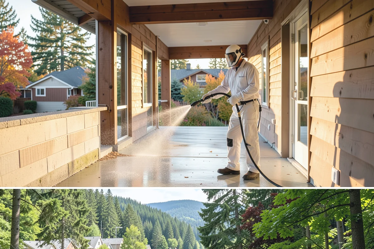 Metal Cleaning in Lake Forest Park, King County, WA - Clean exterior metal in late spring to remove the film that builds through the damp winter and to slow seasonal corrosion.