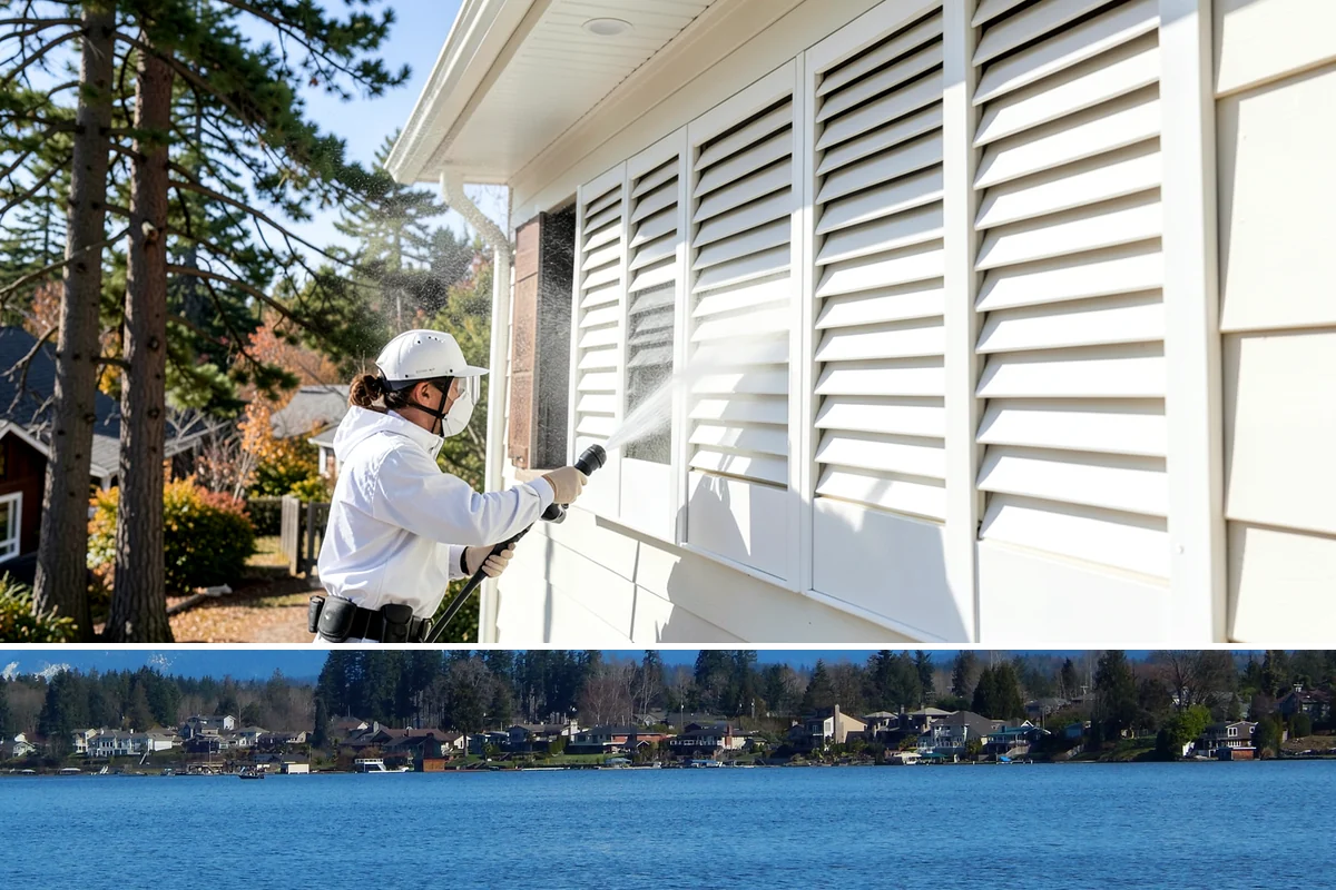 Metal Cleaning in Lake Stevens, Snohomish County, WA - Clean exterior metal in late spring to remove the film that builds through the damp winter and to slow seasonal corrosion.