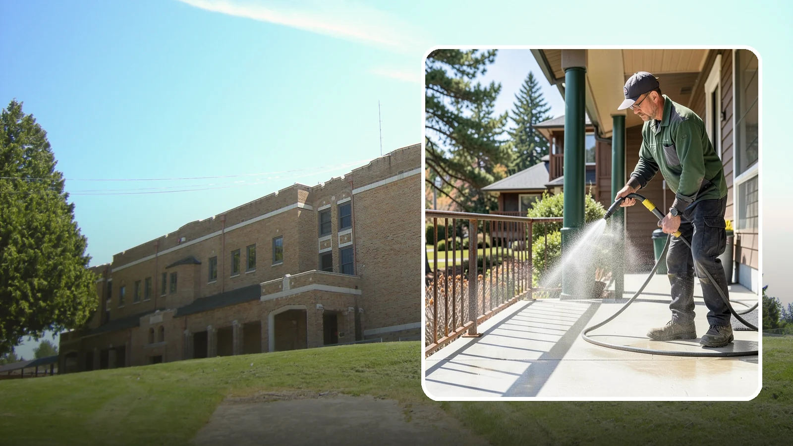 Metal Cleaning in Maple Valley, King County, WA - Gentle cleaning of exterior metal surfaces and railings that removes grime, oxidation film, and staining without scratching.